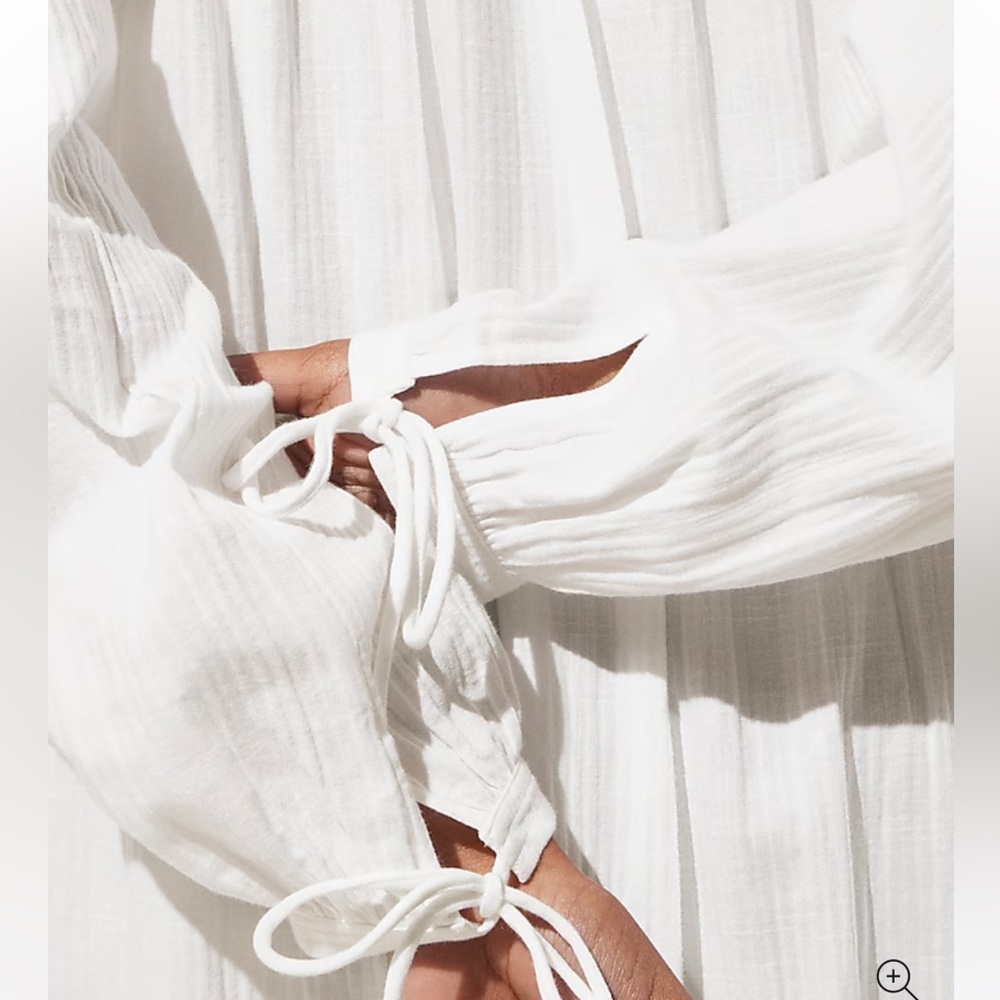 J.Crew | Airy Gauze Tunic White Swim Cover-Up Dress | White | Size M - Picture 3 of 6